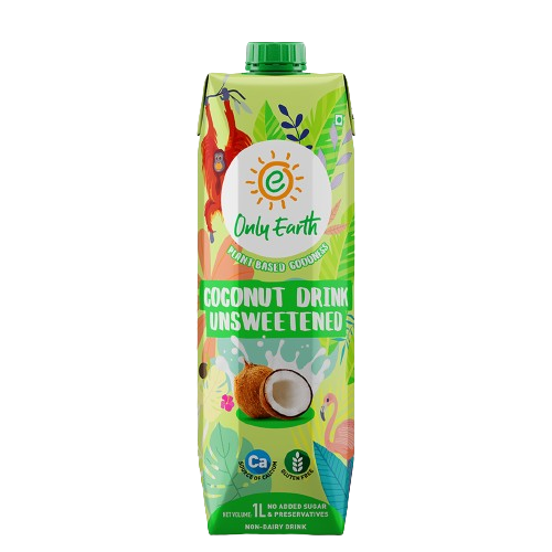 Only Earth Coconut Milk Beverage – Plant-Based, Dairy-Free, No Added Sugar, Low Calorie & Fortified with Calcium & Vitamins