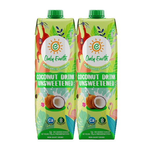 Only Earth Coconut Milk Beverage – Plant-Based, Dairy-Free, No Added Sugar, Low Calorie & Fortified with Calcium & Vitamins
