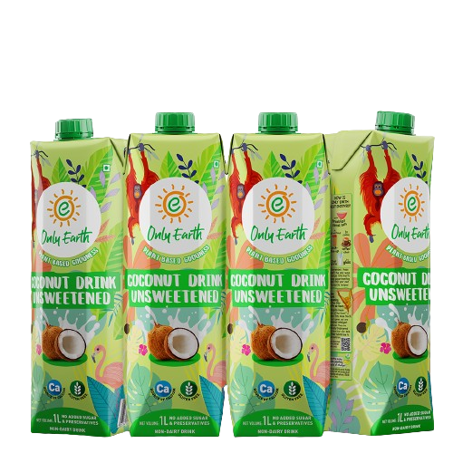 Only Earth Coconut Milk Beverage – Plant-Based, Dairy-Free, No Added Sugar, Low Calorie & Fortified with Calcium & Vitamins