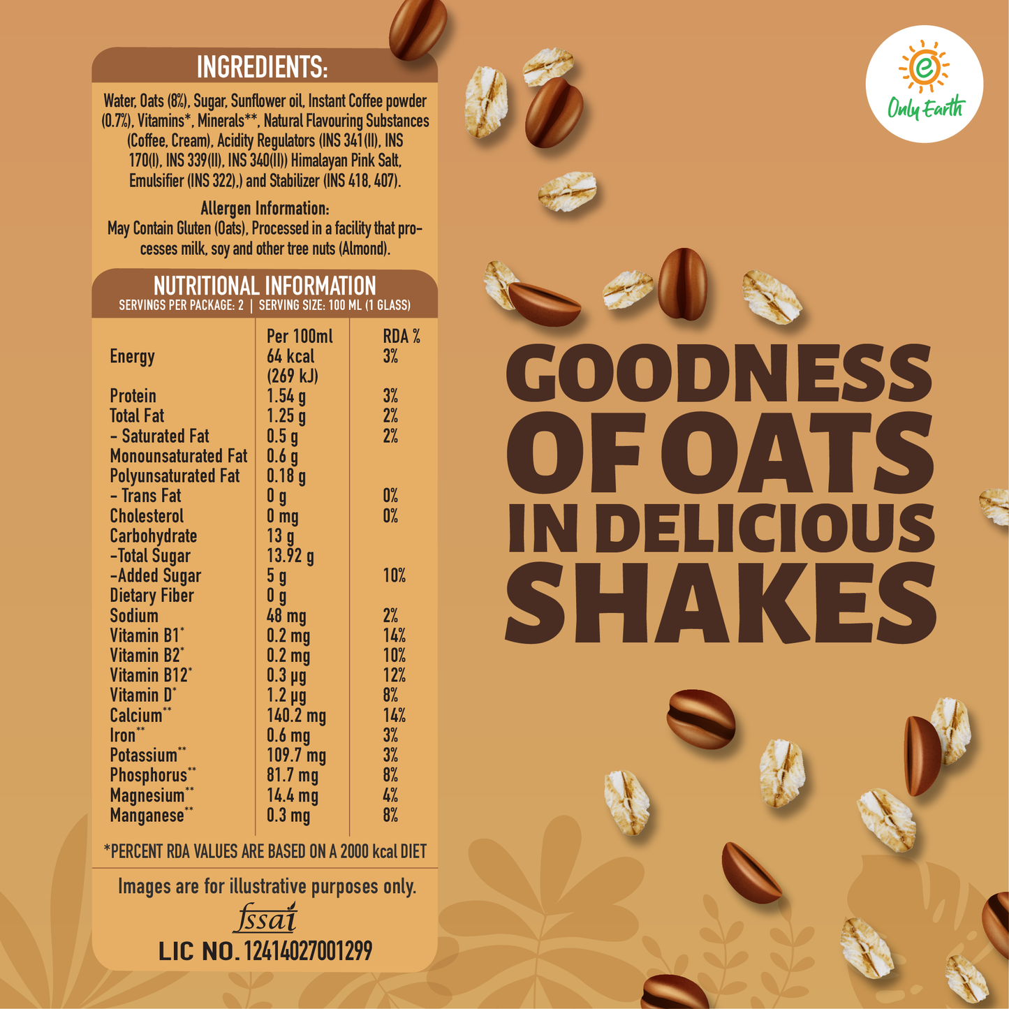 Cold Coffee Oats Shake