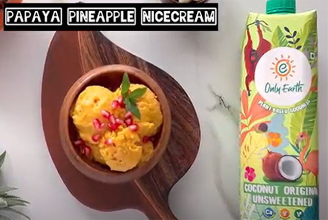 Papaya Pineapple Nicecream