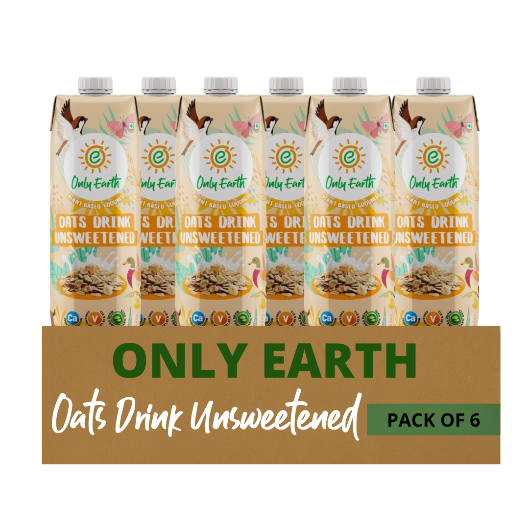 Only Earth Oat Milk – Plant-Based, Lactose-Free, No Added Sugar, Fortified with Calcium & Vitamins
