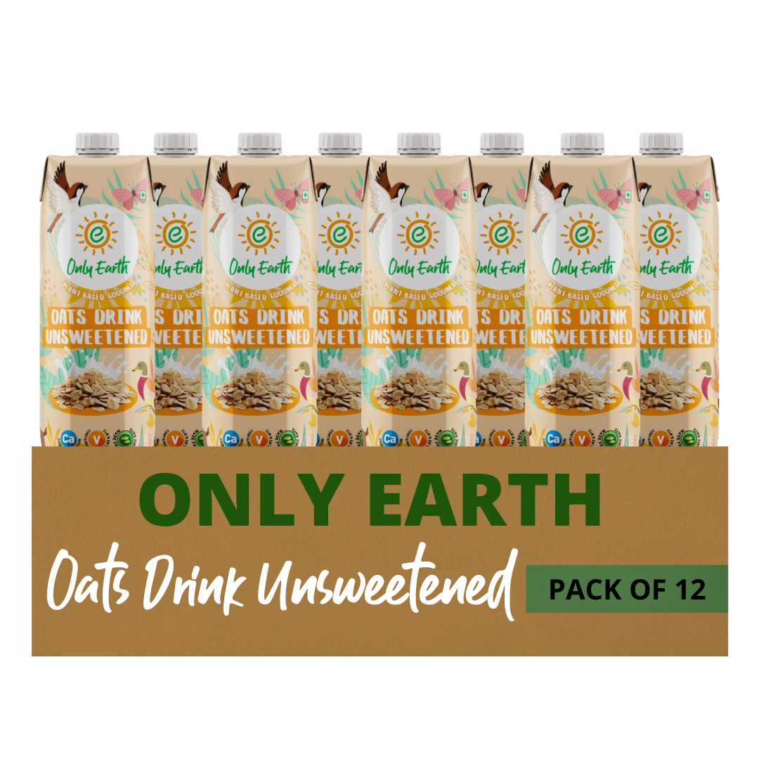 Only Earth Oat Milk – Plant-Based, Lactose-Free, No Added Sugar, Fortified with Calcium & Vitamins