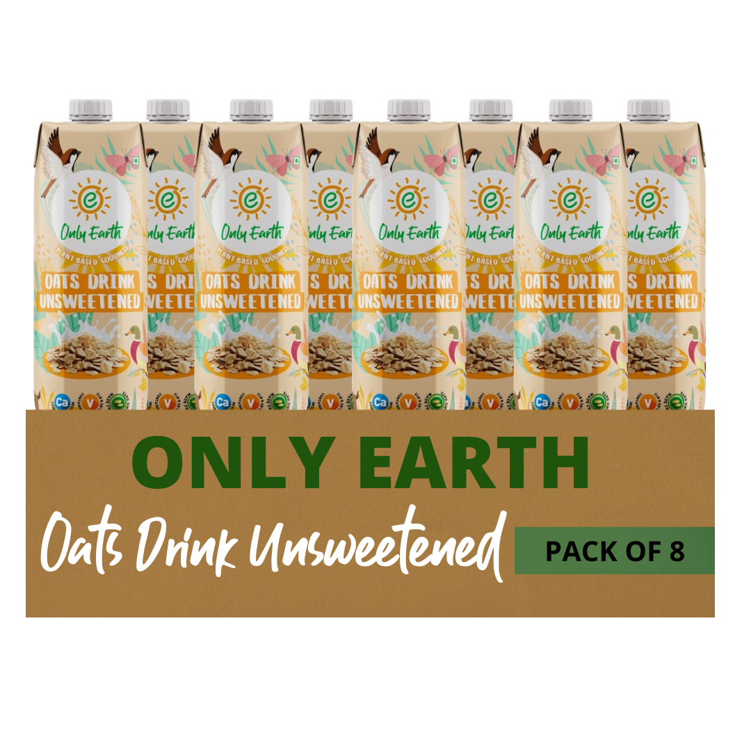 Only Earth Oat Milk – Plant-Based, Lactose-Free, No Added Sugar, Fortified with Calcium & Vitamins