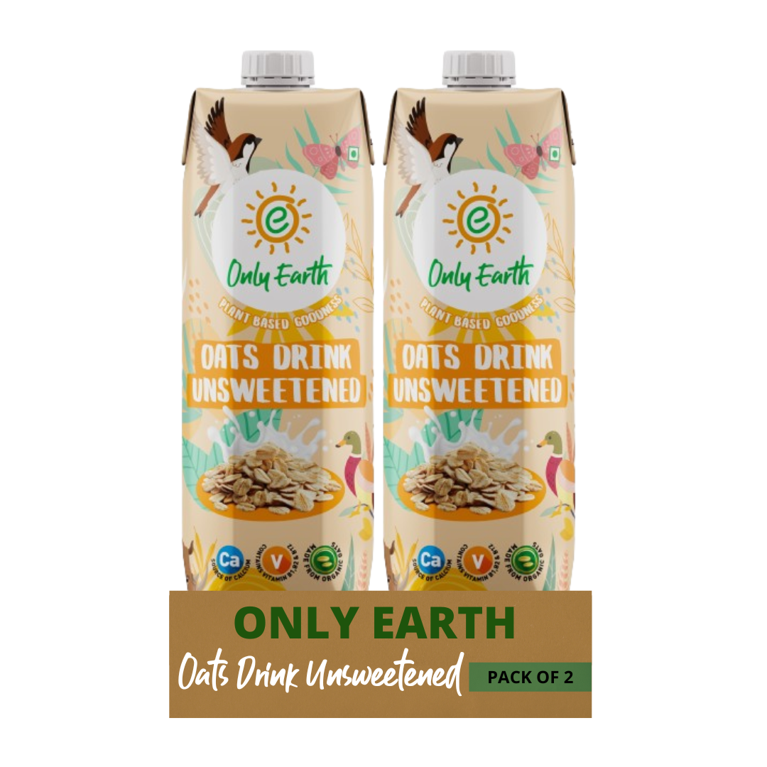 Only Earth Oat Milk – Plant-Based, Lactose-Free, No Added Sugar, Fortified with Calcium & Vitamins