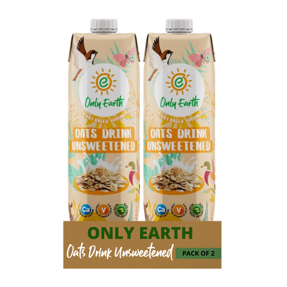 Only Earth Oat Milk – Plant-Based, Lactose-Free, No Added Sugar, Fortified with Calcium & Vitamins