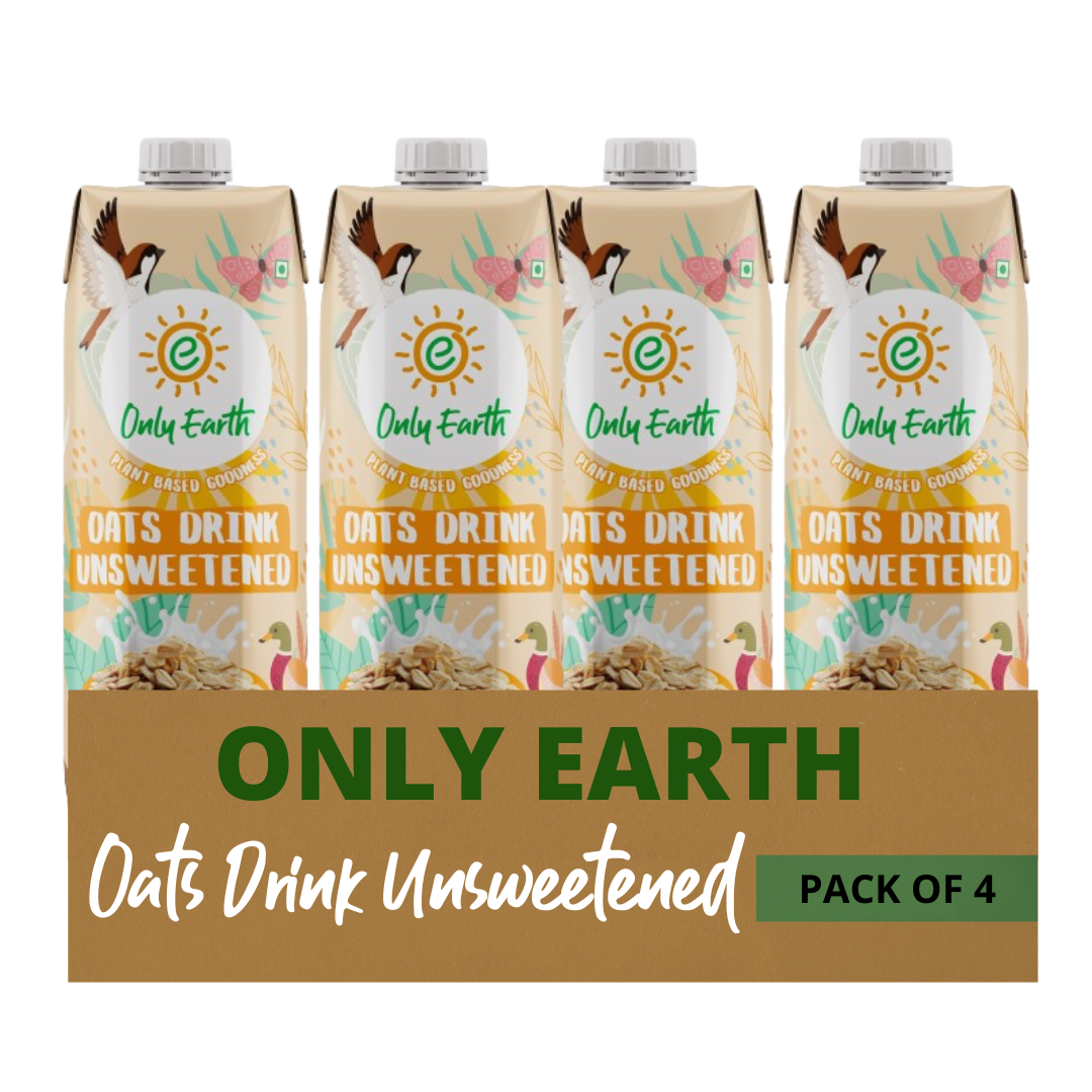 Only Earth Oat Milk – Plant-Based, Lactose-Free, No Added Sugar, Fortified with Calcium & Vitamins