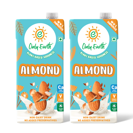 Only Earth Roasted Almond Milk – Plant-Based, Dairy-Free, No Added Sugar, Rich in Vitamin E & Fortified with Calcium & Vitamins