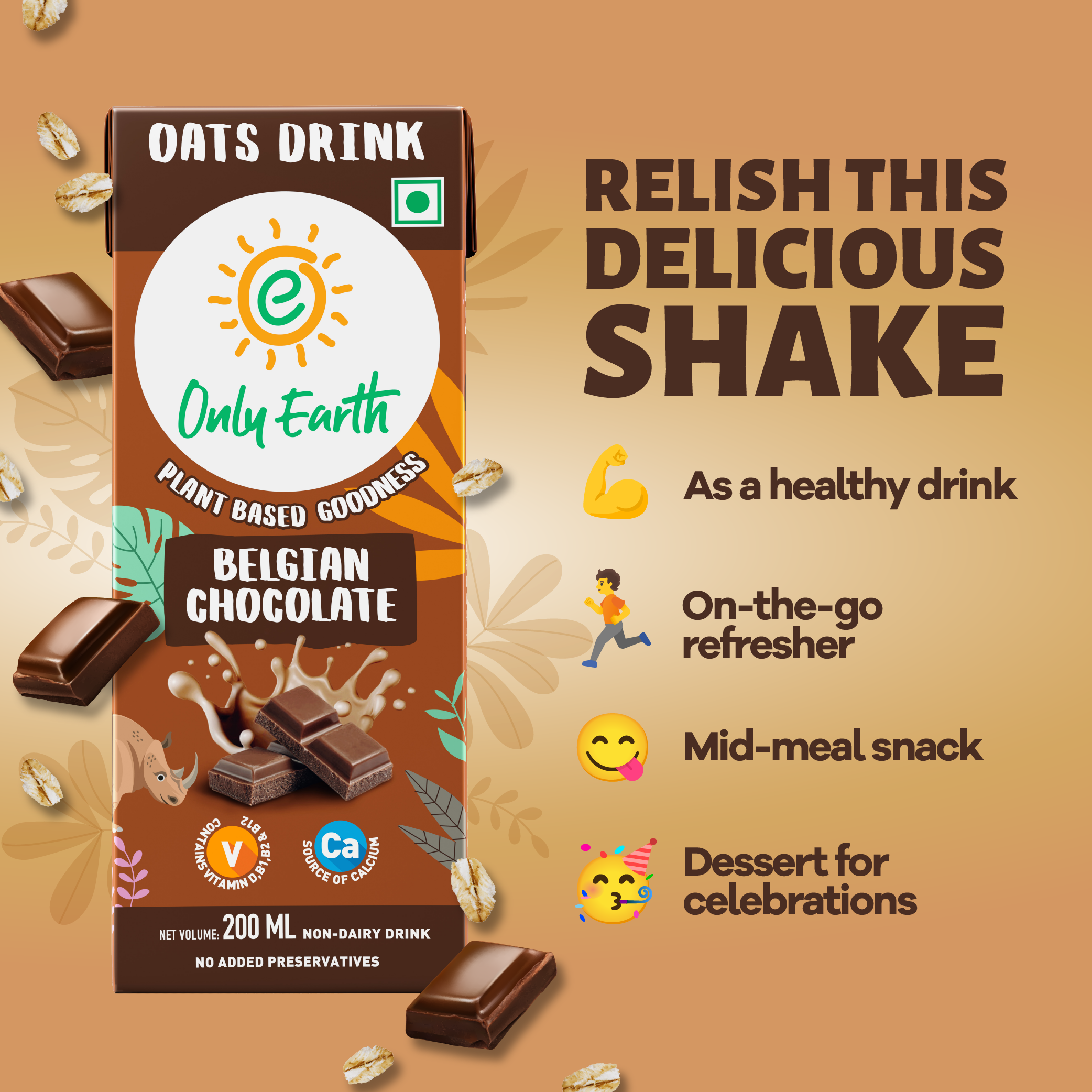 Belgian Chocolate Oats Shake