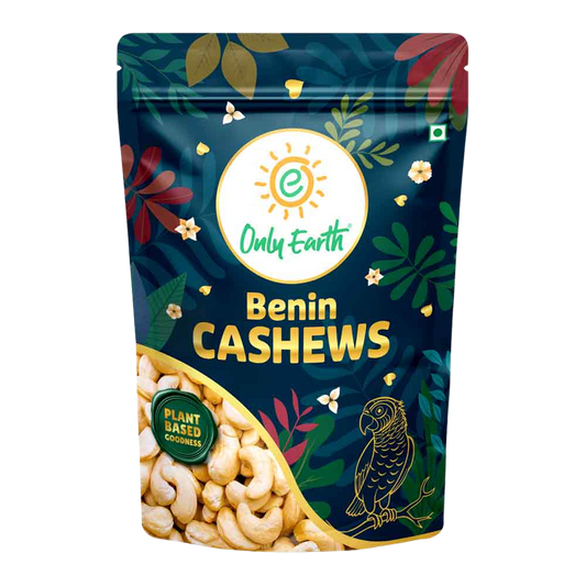 Only Earth Benin Cashews | Premium Large Size | Naturally Sweet & Crunchy | Rich in Magnesium & Healthy Fats | Zero Cholesterol | No Preservatives | Sourced from Benin | 250g
