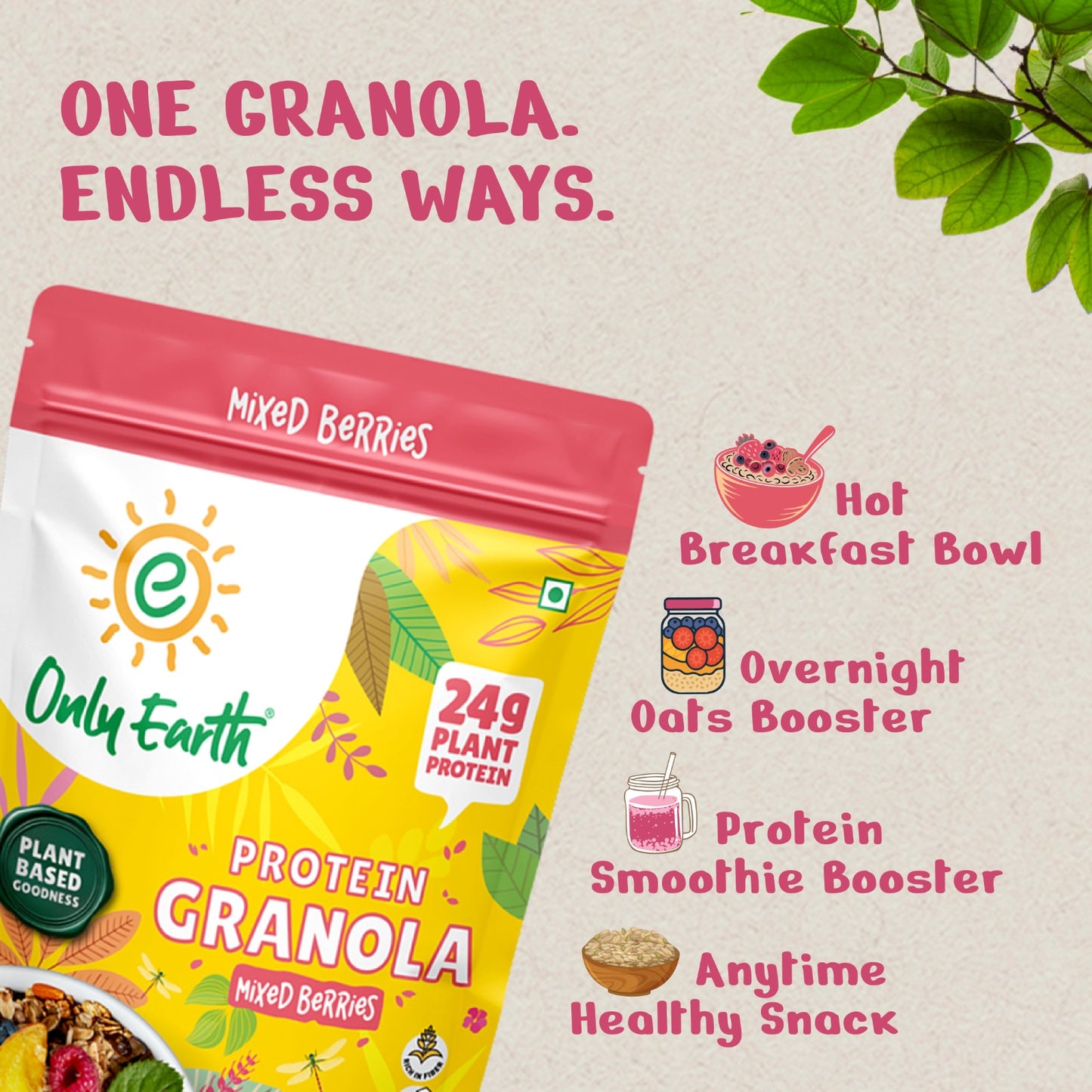 24g Protein Granola - Mixed Berries 350g