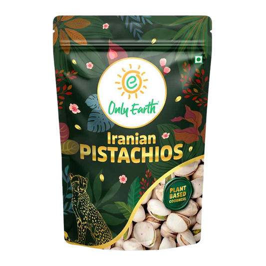 Only Earth Iranian Pistachios | Naturally Opened | Premium Hand-Picked | Superior Taste & Buttery Crunch | Zero Cholesterol | No Preservatives | Heart-Healthy Fats | 250g