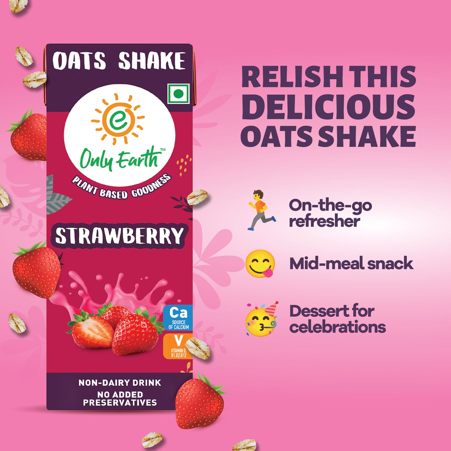 Oats Shake Strawberry