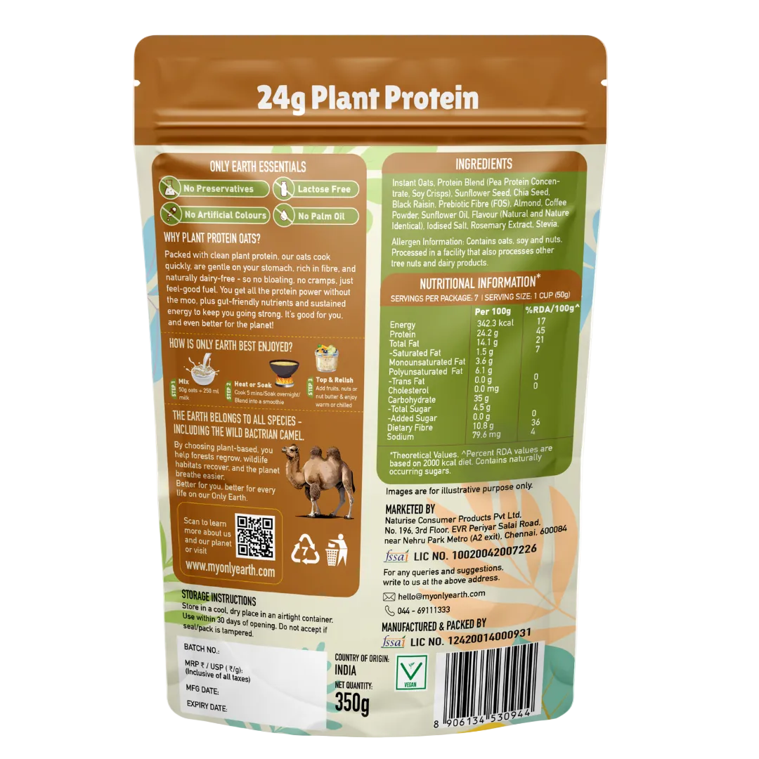 Only Earth Protein Oats Coffee