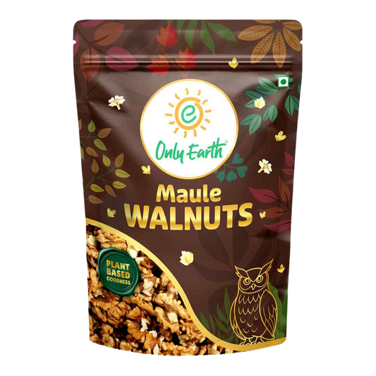 Only Earth Maule Walnuts | Premium Soft Shell | Rich in Omega-3 & Antioxidants | Creamy & Balanced Taste | Zero Cholesterol | No Preservatives | Sourced from Chile | 250g